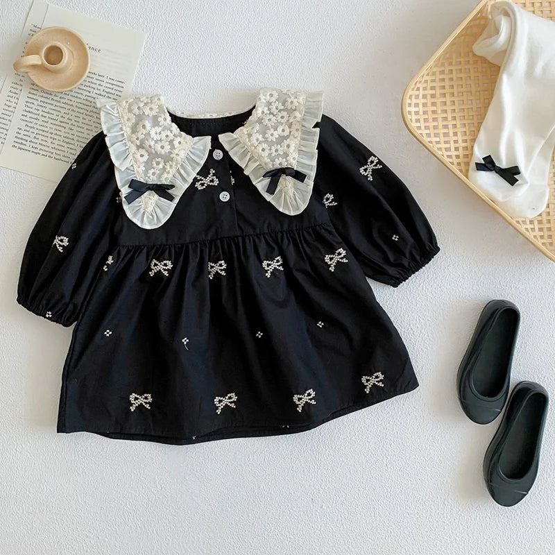 One Piece Clothes Embroidery Kids Dress