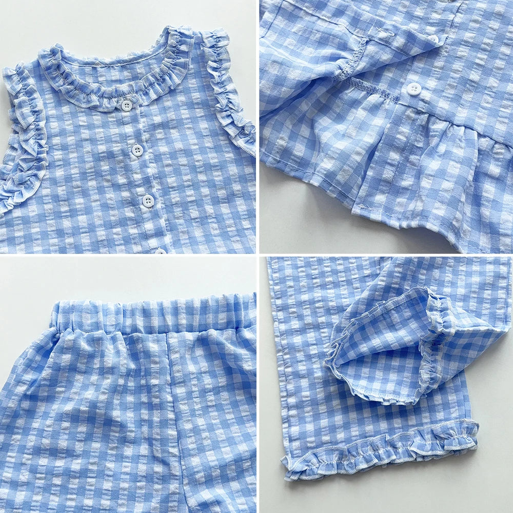 Pink Girl's Summer Two-Piece Set