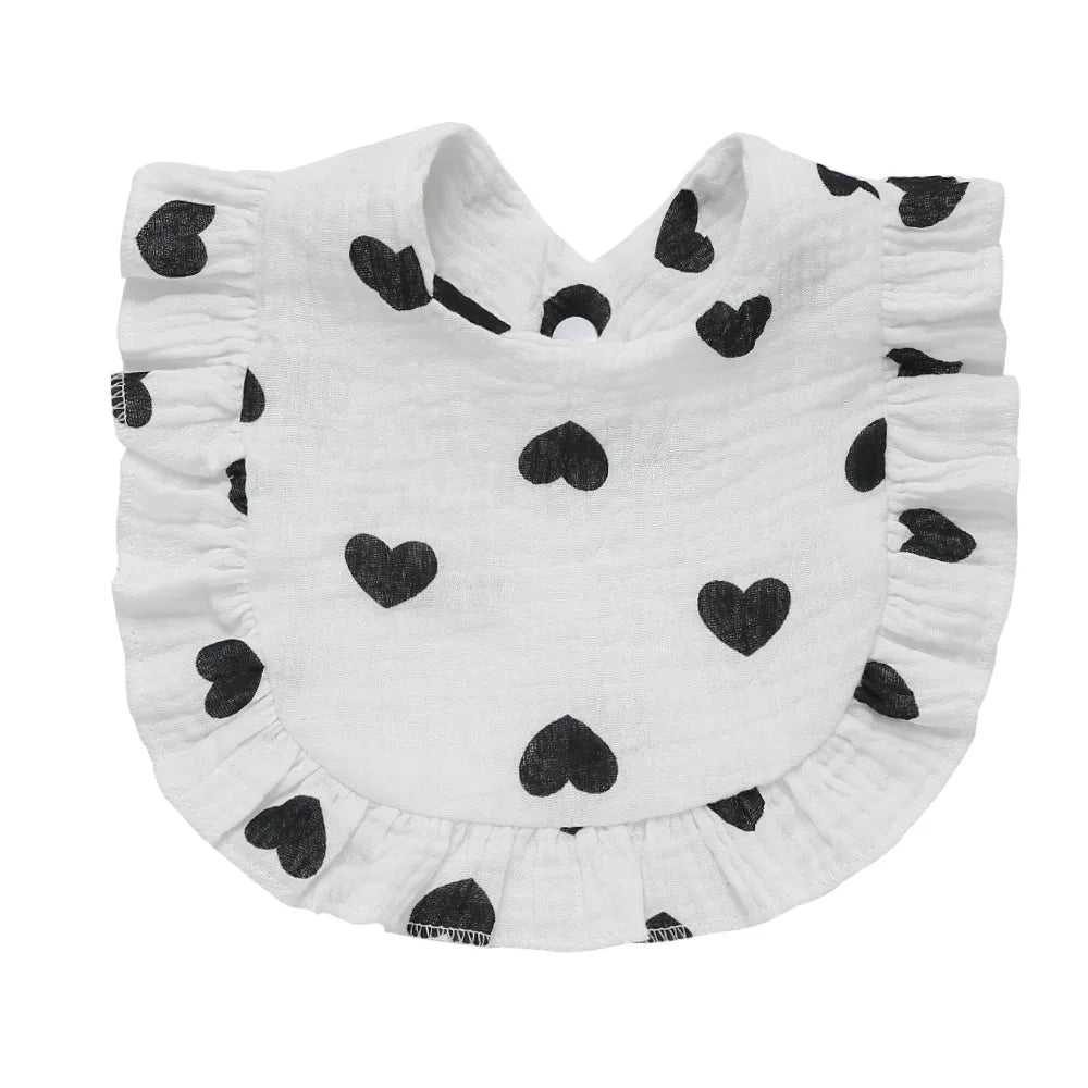 Saliva Towel Toddler Ruffle Floral Bib
