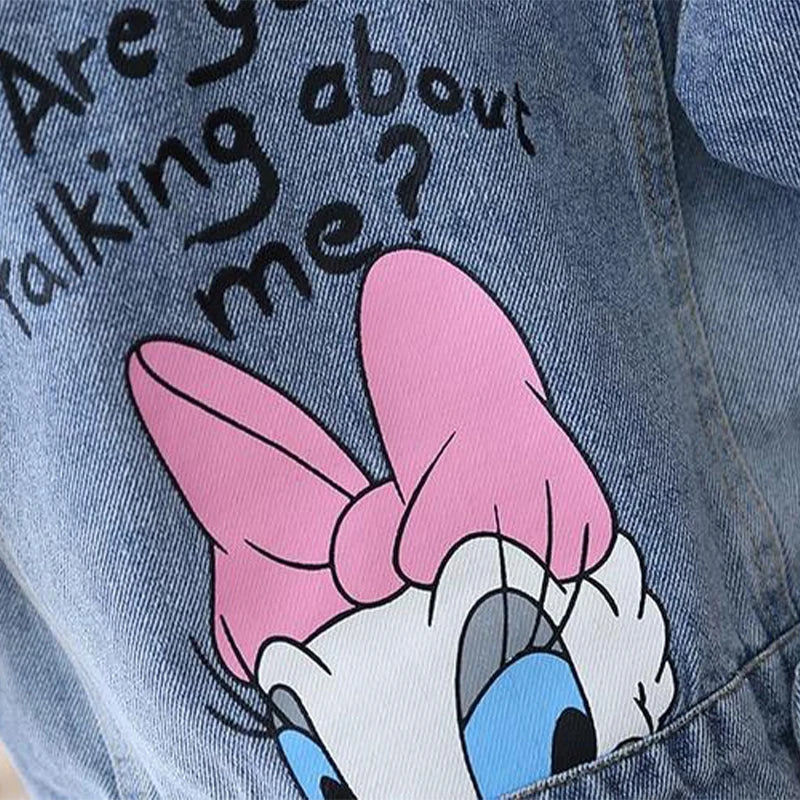 Cartoon Daisy Denim Jacket