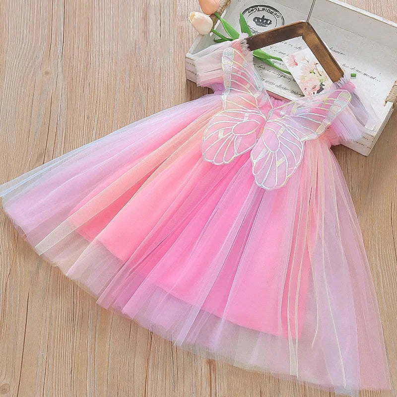 Cute Butterfly Wing Chiffon Baby Girl Princess Dress