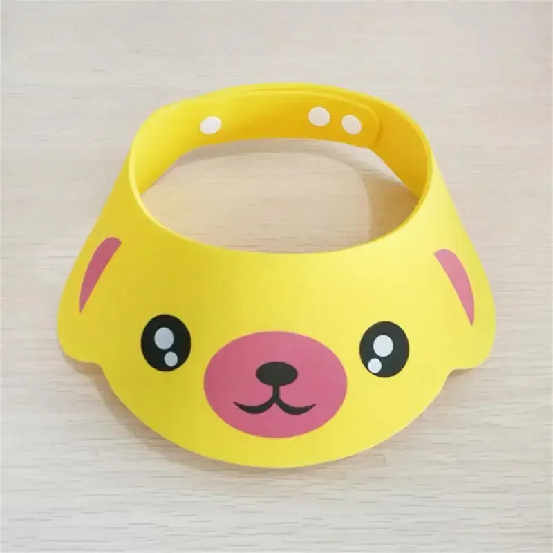 Baby Shower Soft Cap Adjustable Hair Wash Hat for Kids Ear Protection