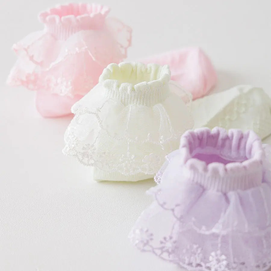 5 Pairs/Lot Girls Socks Summer New Mesh Style Cotton Thin Baby Socks