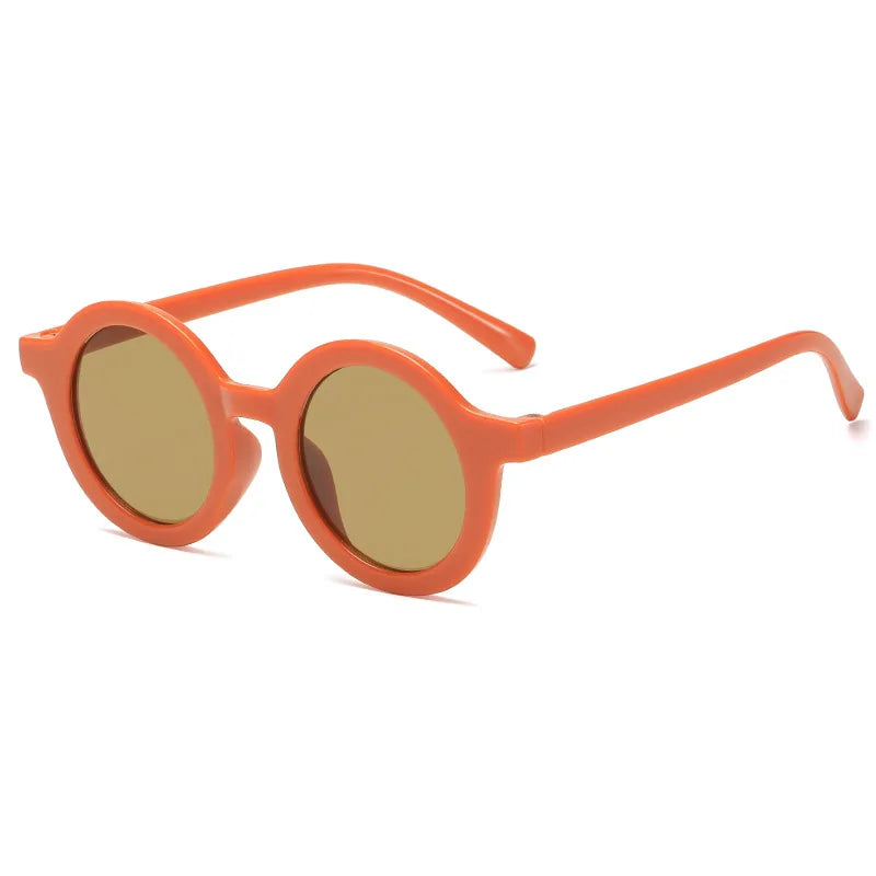 Round Frame Candy Colored Sunglasses
