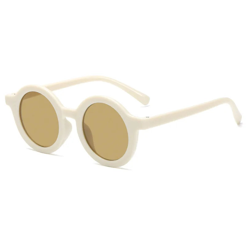 Round Frame Candy Colored Sunglasses