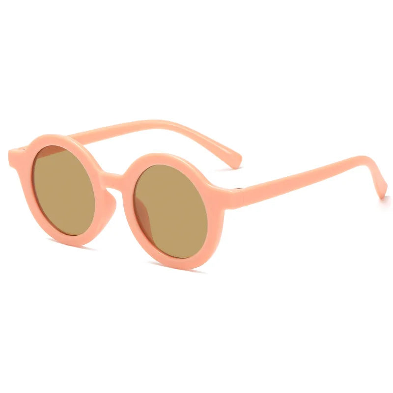 Round Frame Candy Colored Sunglasses
