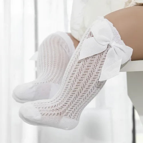 Toddler Baby Bow Cotton Summer Mesh Baby Knee Socks