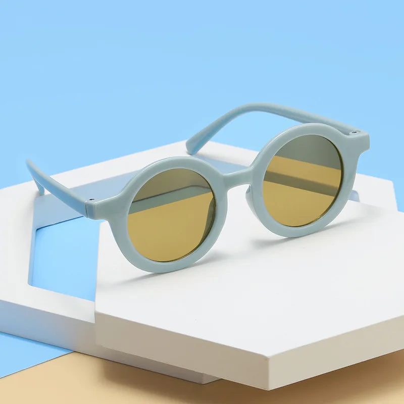 Round Frame Candy Colored Sunglasses