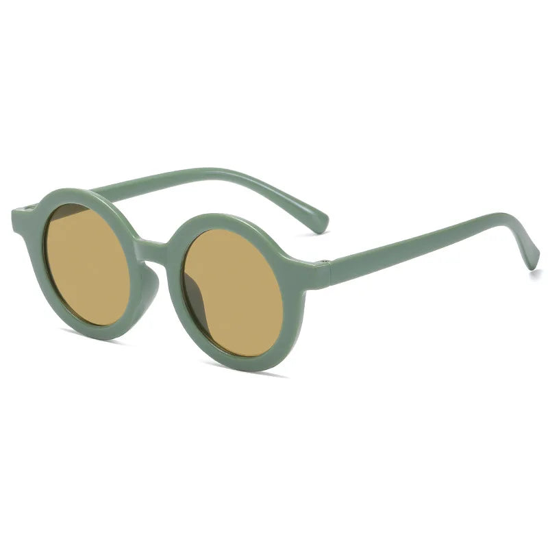 Round Frame Candy Colored Sunglasses
