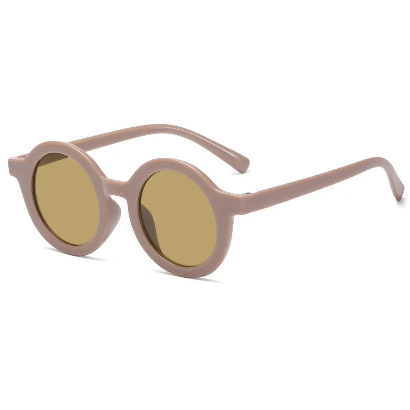Round Frame Candy Colored Sunglasses