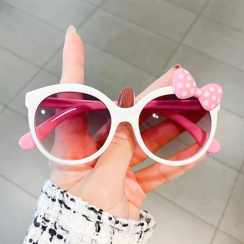 1-2Pcs Night Sunglasses Bow Decor Big Frame