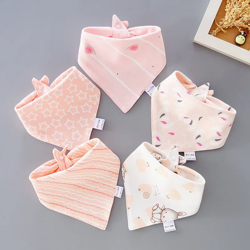 5Pcs/lot Baby Bibs Cotton Saliva Towel
