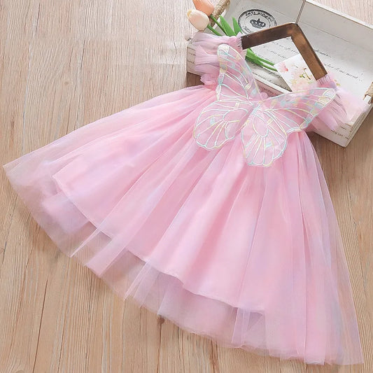 Cute Butterfly Wing Chiffon Baby Girl Princess Dress