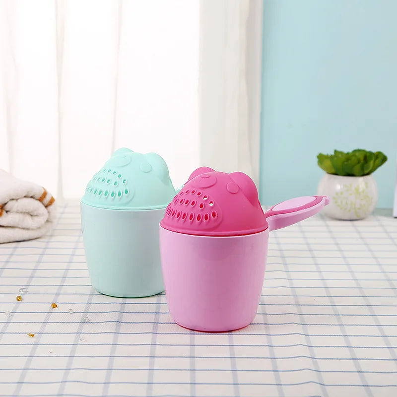 Cute Cartoon Baby Bath Caps Toddle Shampoo Cup