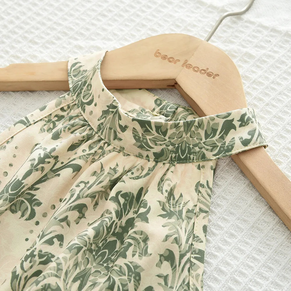 Bear Leader Summer Sleeveless Elastic Waist Girls Jumpsuits