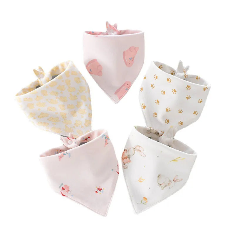 5Pcs/lot Baby Bibs Cotton Saliva Towel