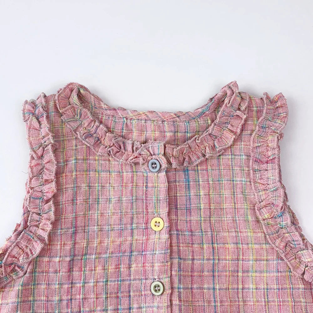 Pink Girl's Summer Two-Piece Set