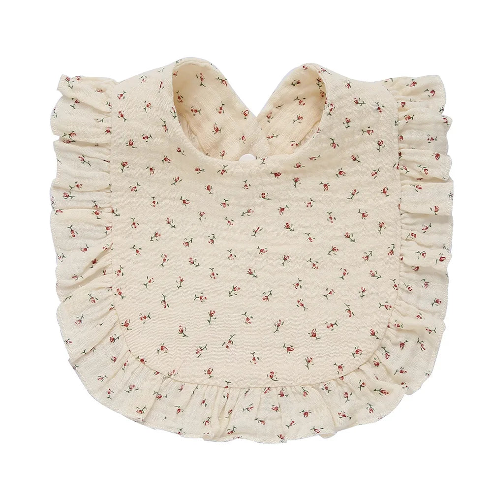 Saliva Towel Toddler Ruffle Floral Bib