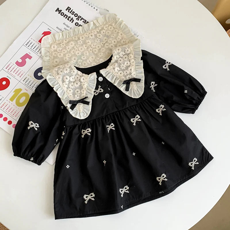 One Piece Clothes Embroidery Kids Dress
