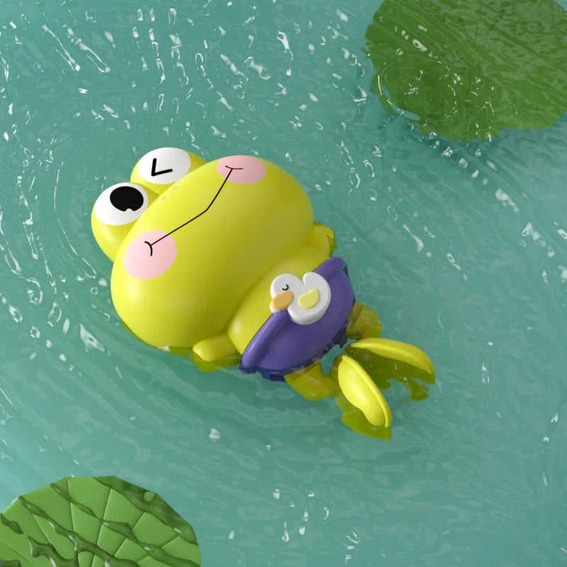 Children's Bath Toys - Clockwork Frogs That Float And Swim