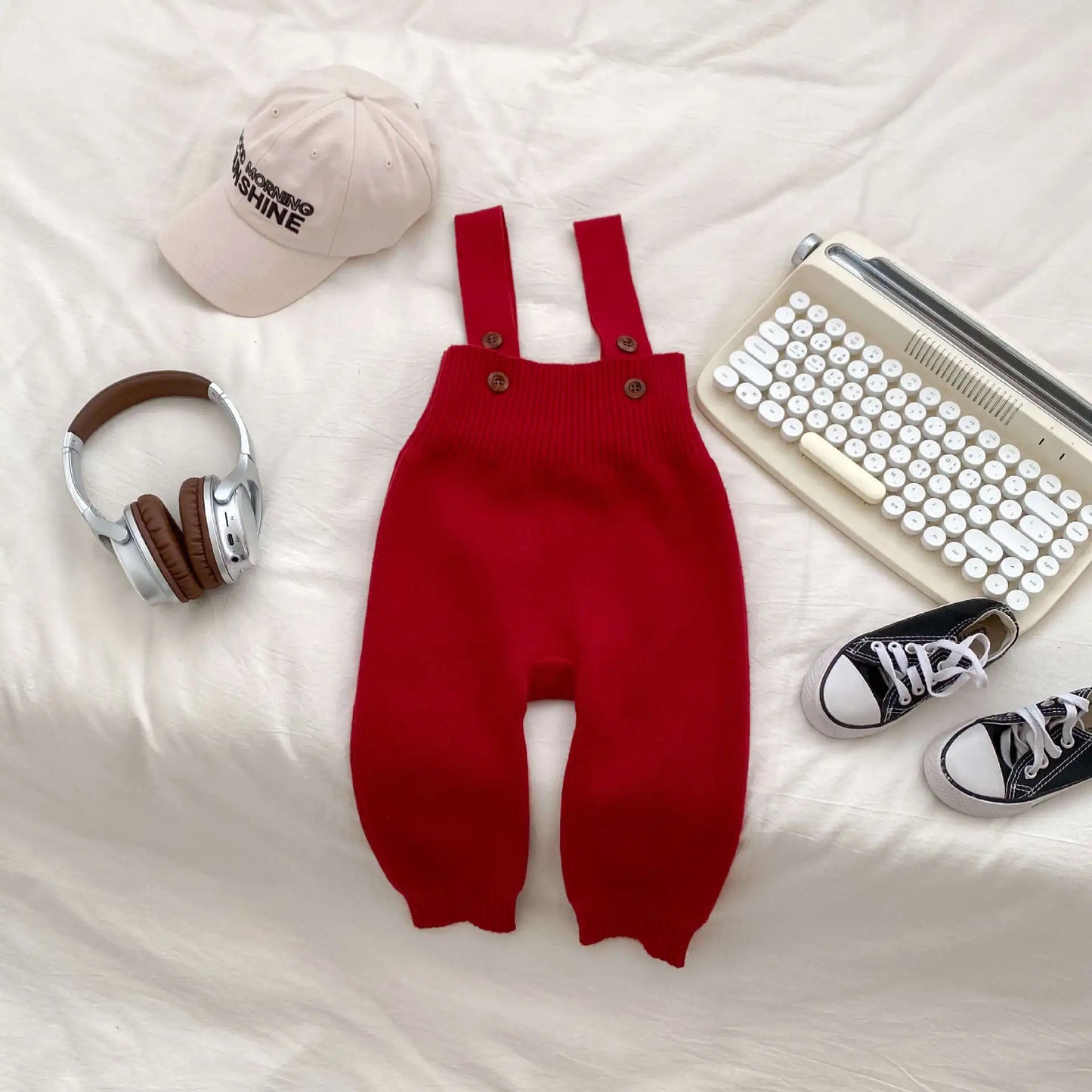 Bow Knit Sweater+Bell-Bottoms Suit 2Pcs Infant Girls Knit Tracksuits