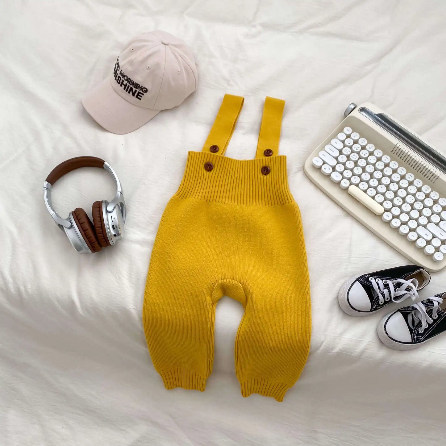 Bow Knit Sweater+Bell-Bottoms Suit 2Pcs Infant Girls Knit Tracksuits