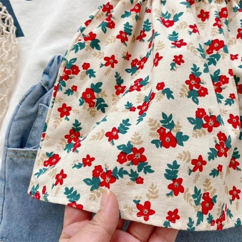 Fragmented Suspender Skirt+Shorts