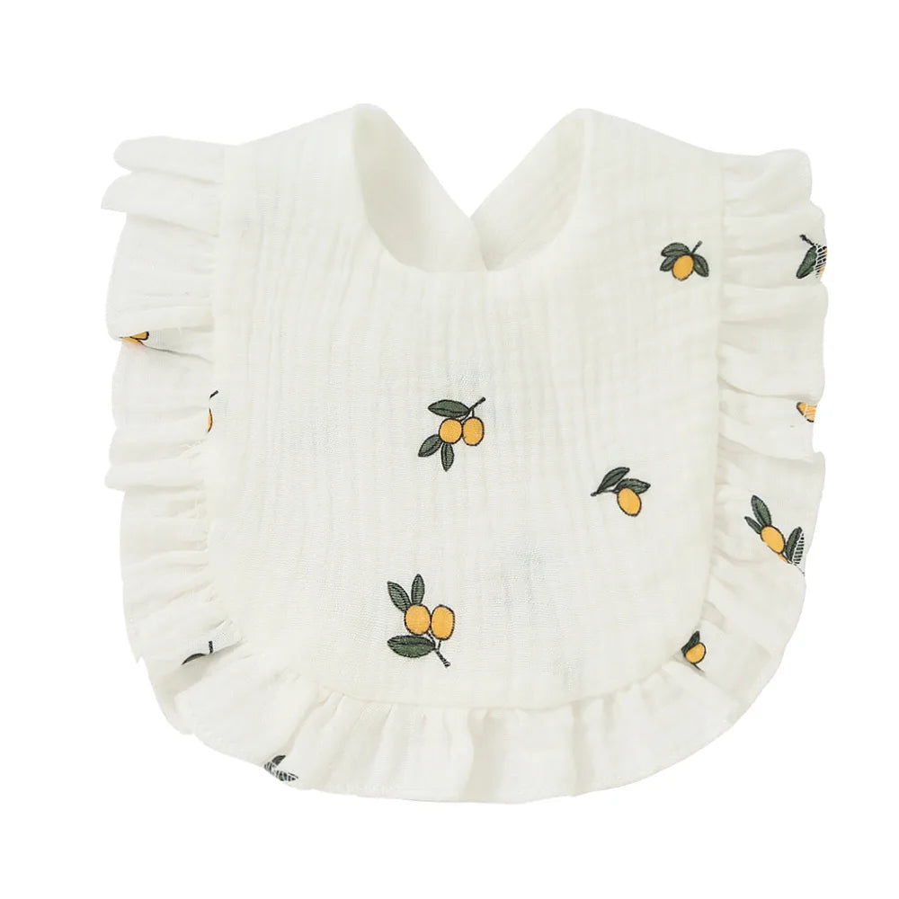 Saliva Towel Toddler Ruffle Floral Bib