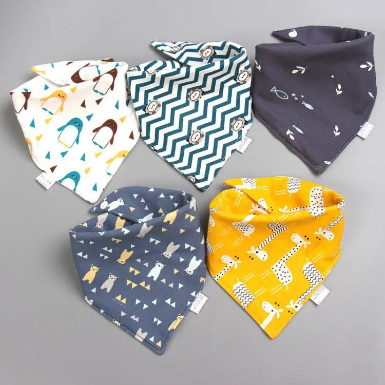 5Pcs/lot Baby Bibs Cotton Saliva Towel