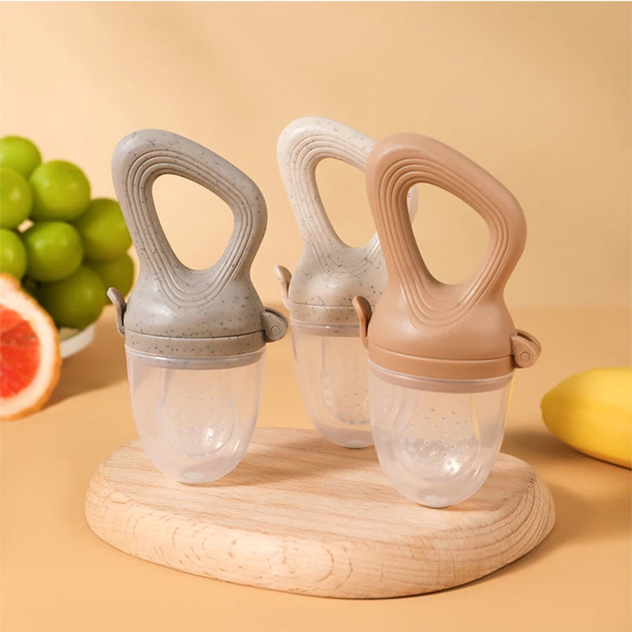 1Pc Baby Fruit Feeder With Mesh Bag For Safe Eat Fruit