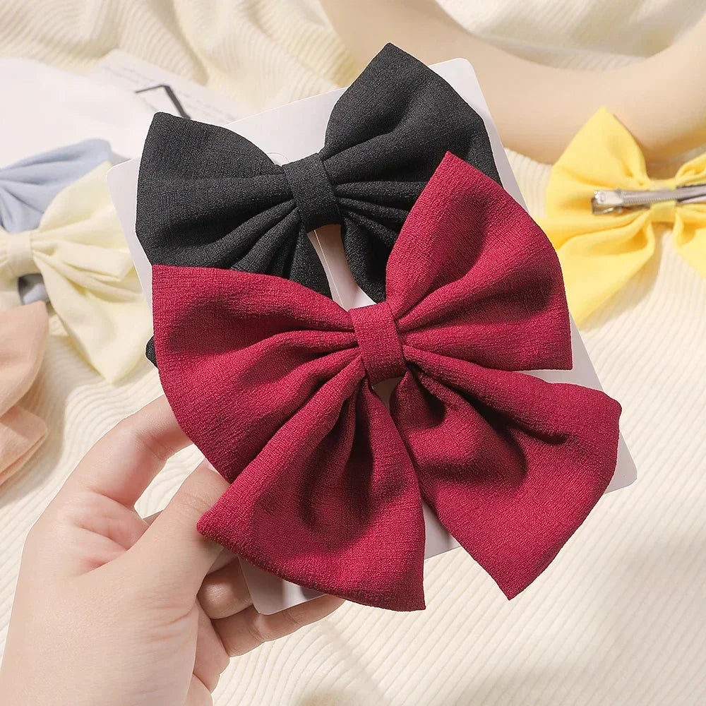 2 Pcs/ Set 4.5" Cheer Bow Hair Clip