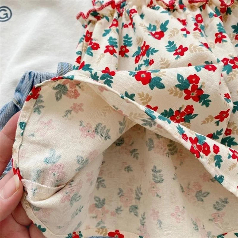 Fragmented Suspender Skirt+Shorts