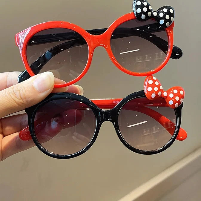 1-2Pcs Night Sunglasses Bow Decor Big Frame