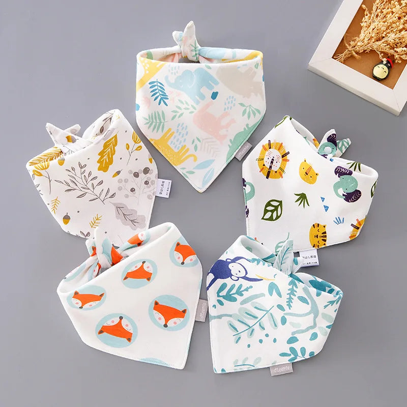 5Pcs/lot Baby Bibs Cotton Saliva Towel