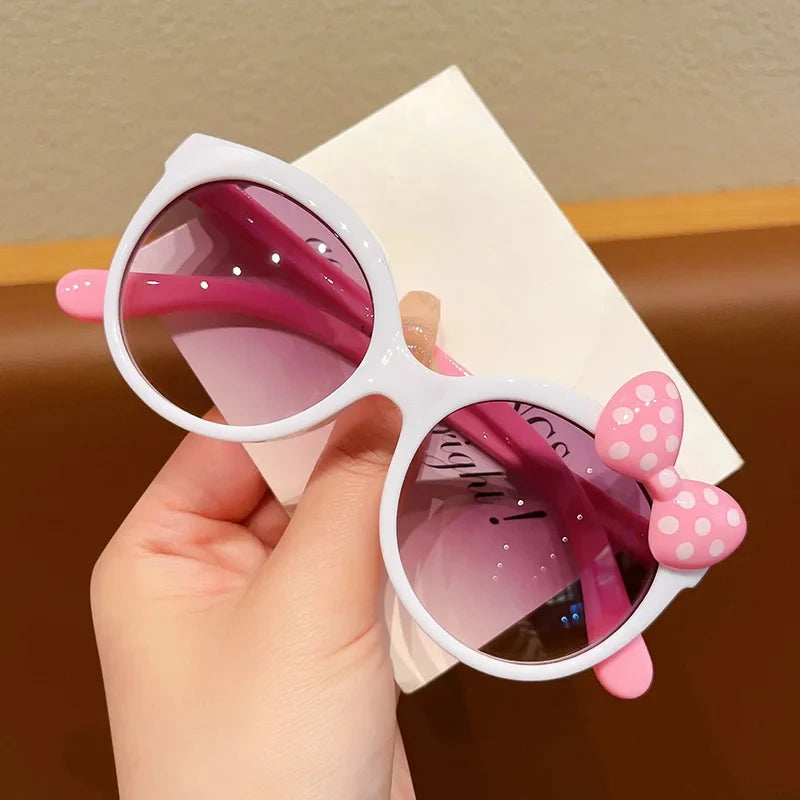 1-2Pcs Night Sunglasses Bow Decor Big Frame