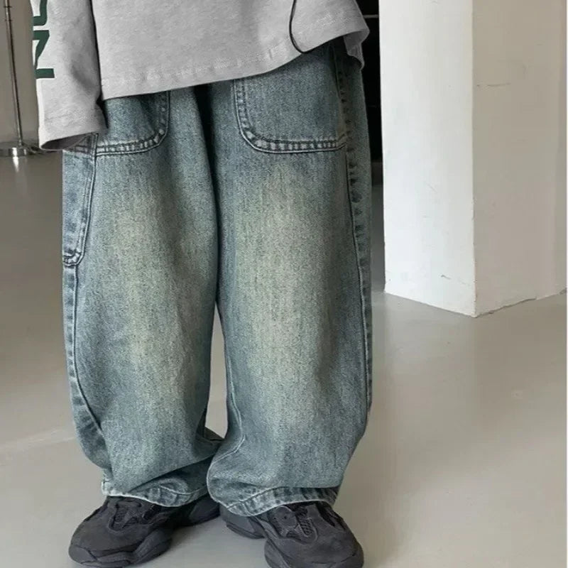 Denim Girls' Wide-Leg Pants