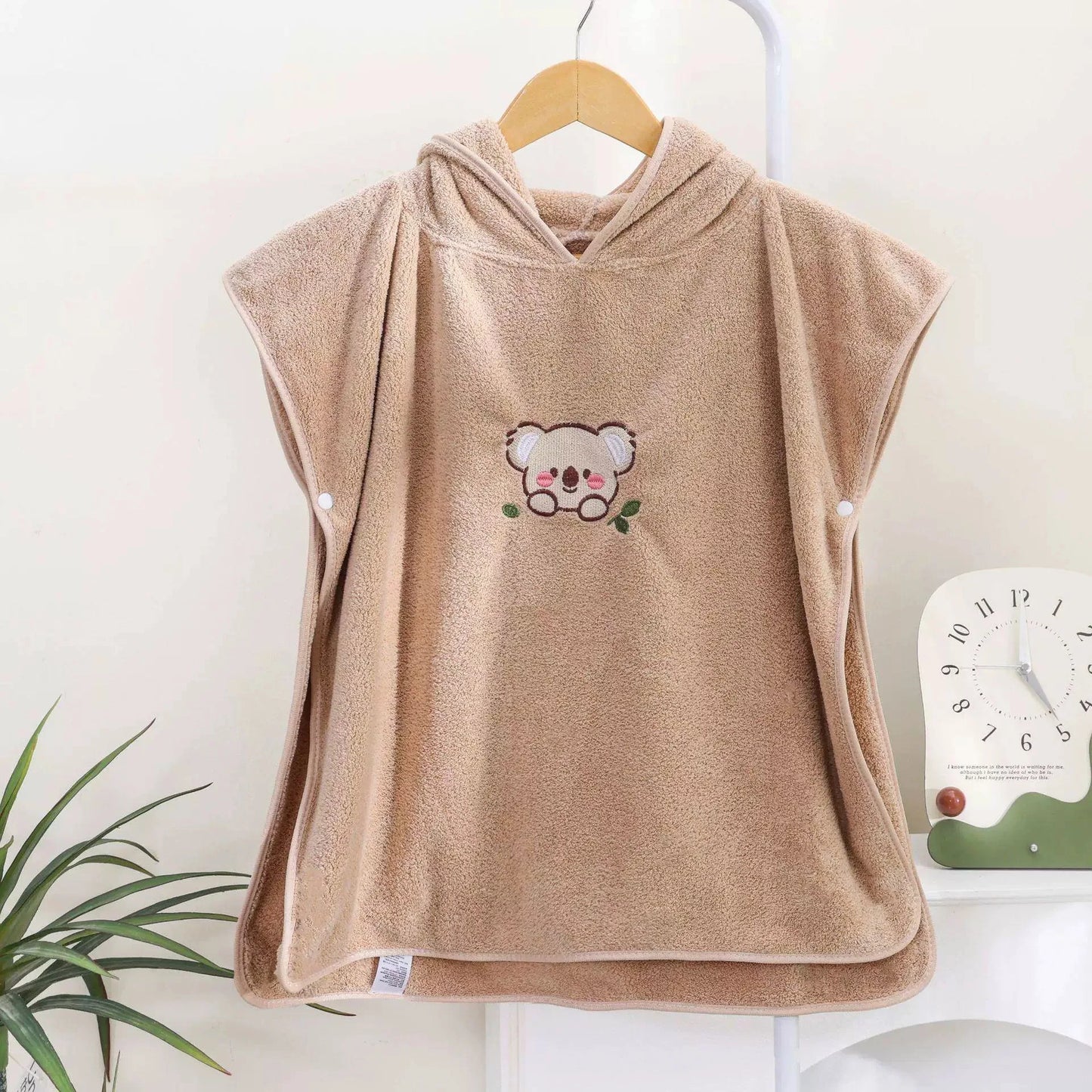 Baby Bath Towel Hooded Winter Warm Soft Coral Velvet Child Bathrobe