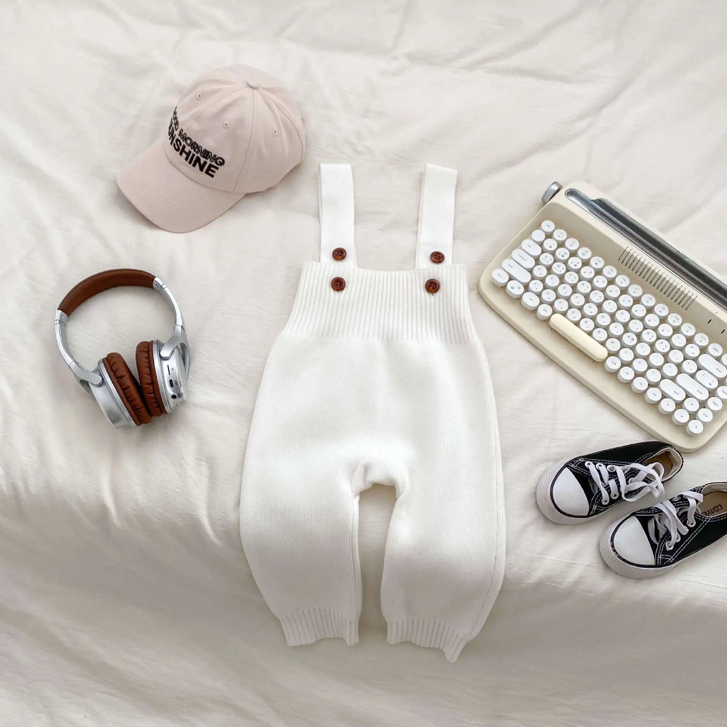 Bow Knit Sweater+Bell-Bottoms Suit 2Pcs Infant Girls Knit Tracksuits