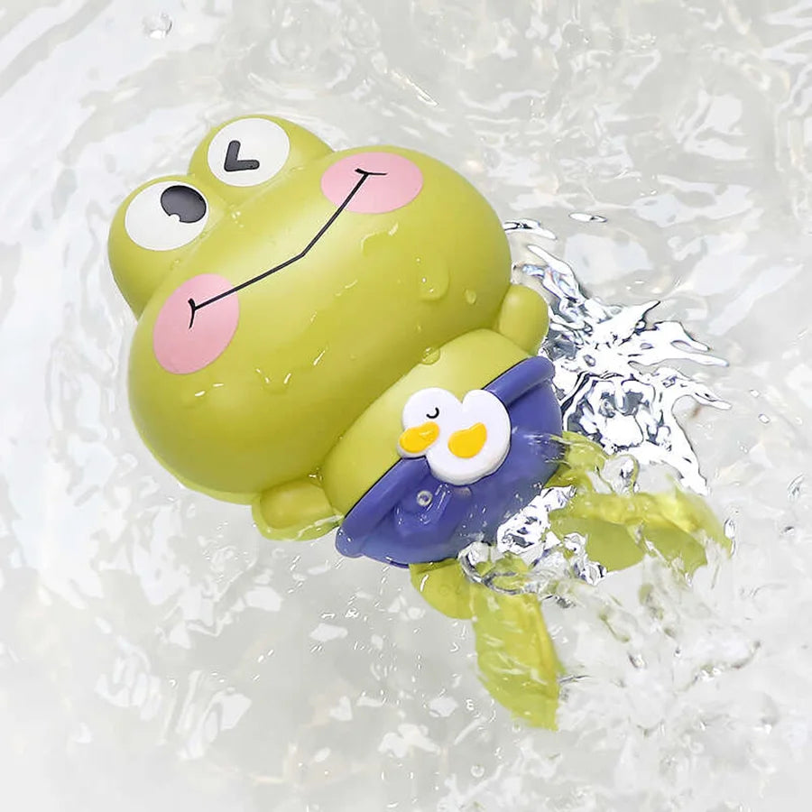 Children's Bath Toys - Clockwork Frogs That Float And Swim