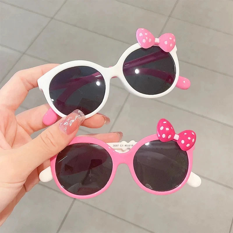 1-2Pcs Night Sunglasses Bow Decor Big Frame