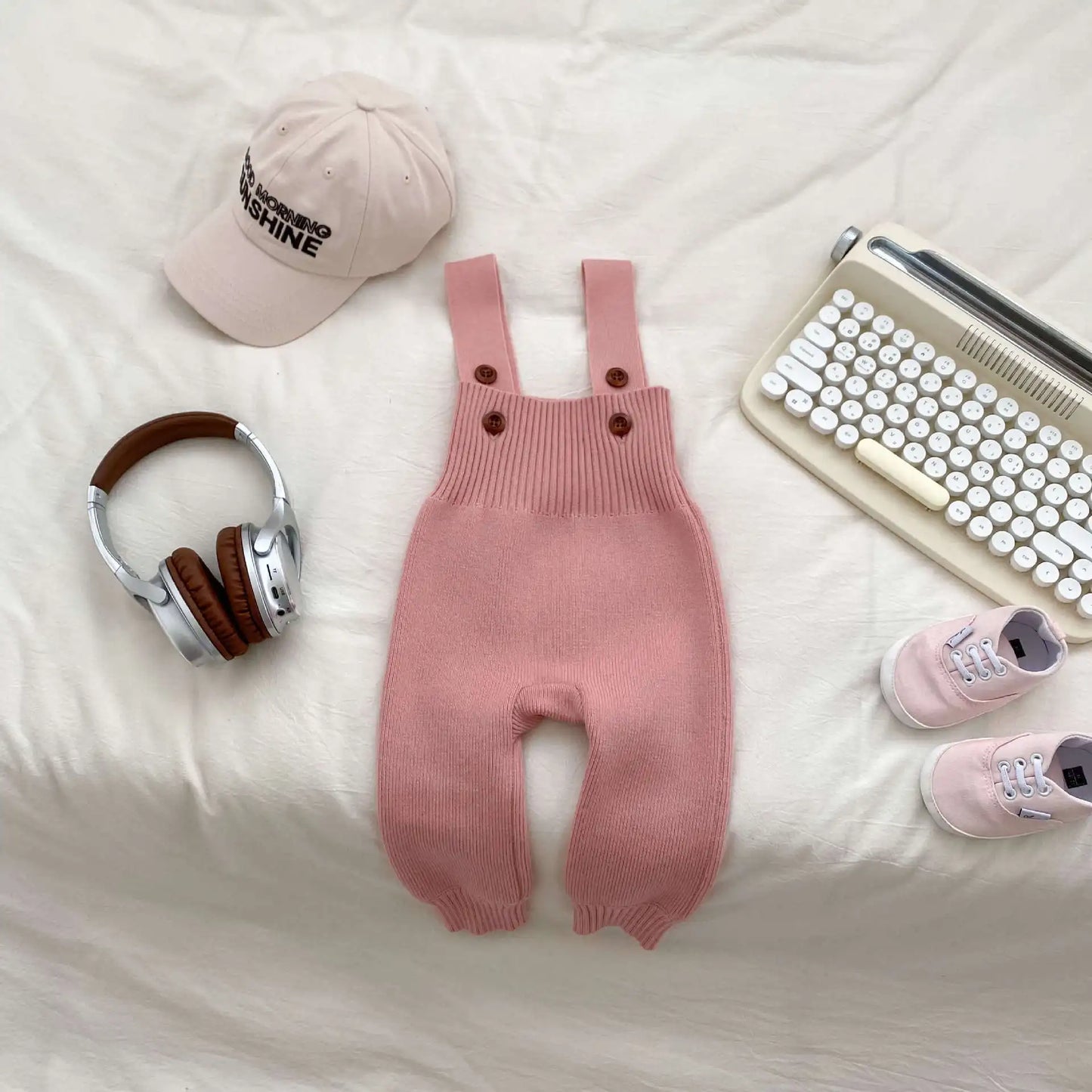 Bow Knit Sweater+Bell-Bottoms Suit 2Pcs Infant Girls Knit Tracksuits