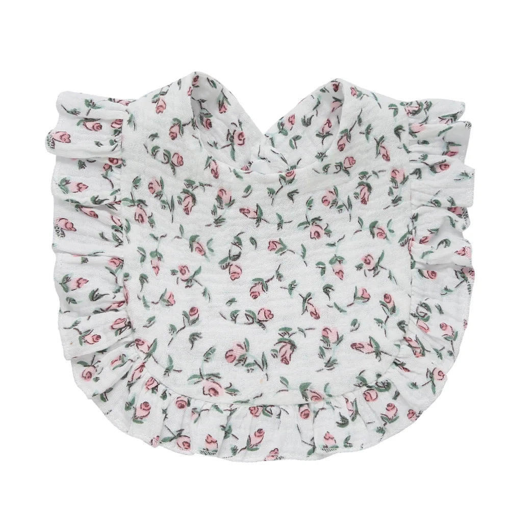 Saliva Towel Toddler Ruffle Floral Bib