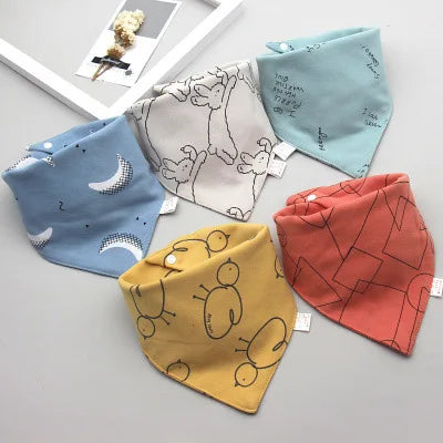 5Pcs/lot Baby Bibs Cotton Saliva Towel