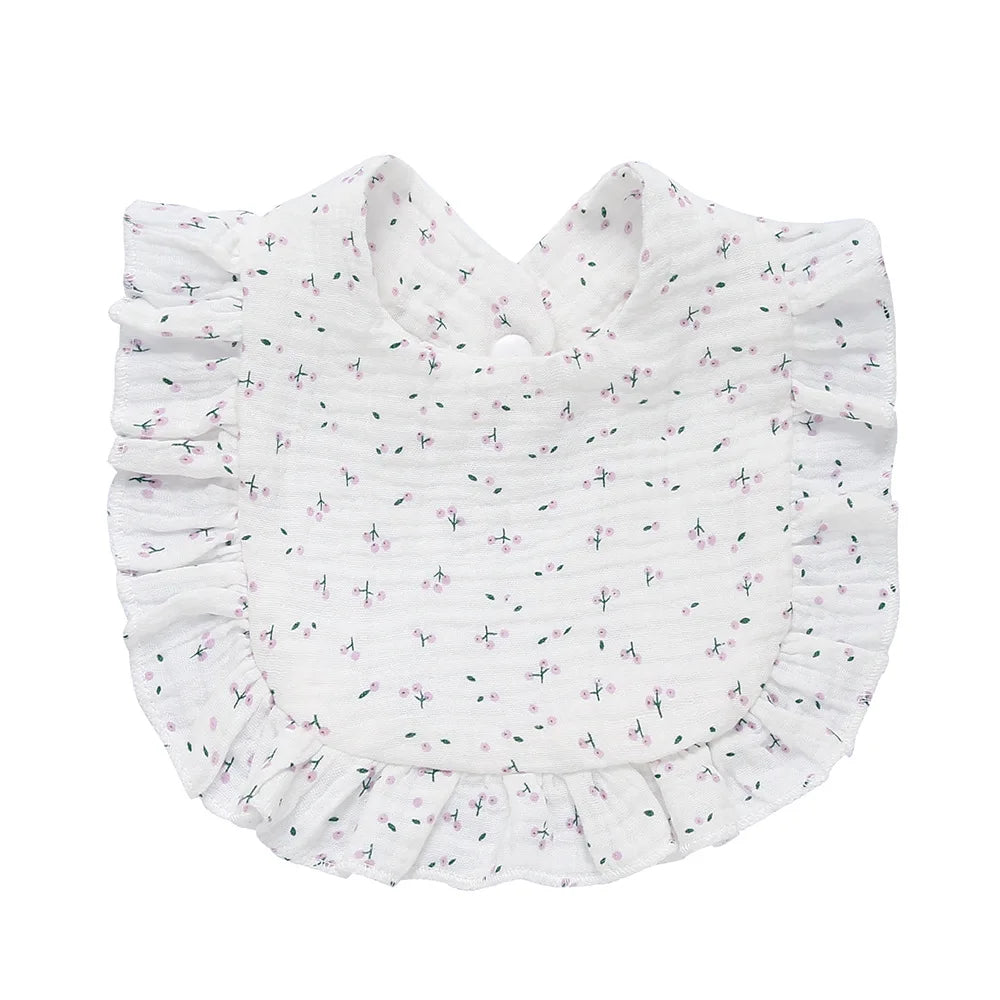 Saliva Towel Toddler Ruffle Floral Bib