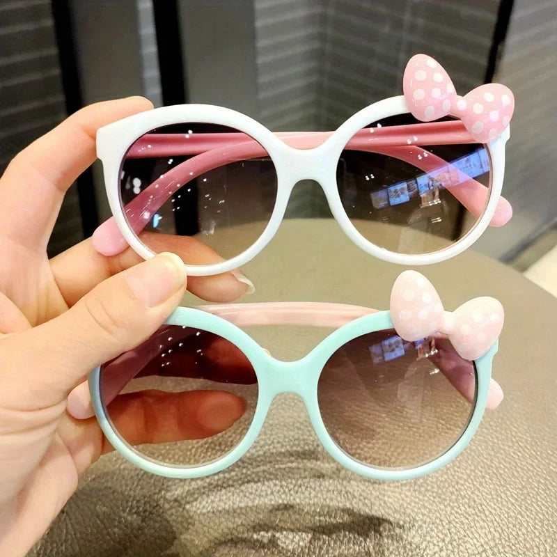 1-2Pcs Night Sunglasses Bow Decor Big Frame