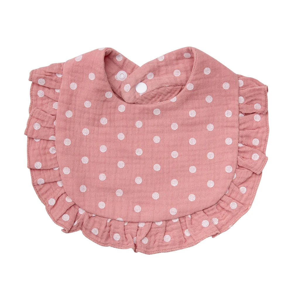 Flower Print Baby Bibs Adjustable Snap Saliva Towel