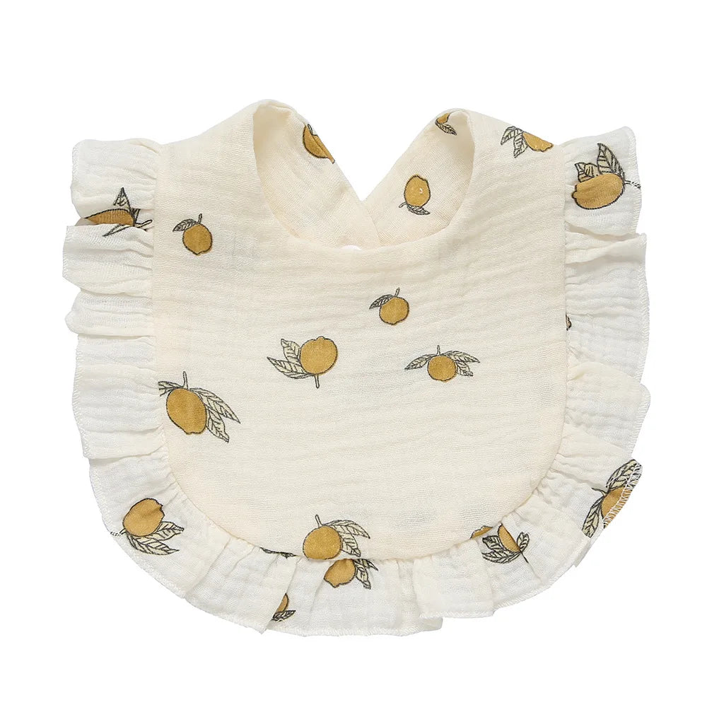 Saliva Towel Toddler Ruffle Floral Bib