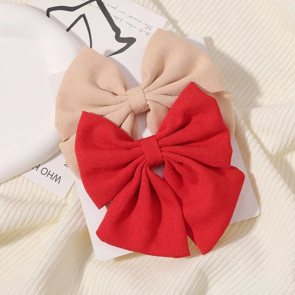 2 Pcs/ Set 4.5" Cheer Bow Hair Clip