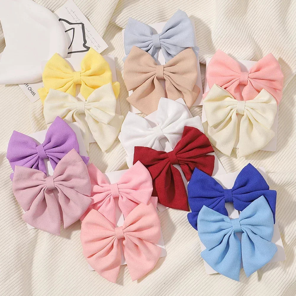 2 Pcs/ Set 4.5" Cheer Bow Hair Clip