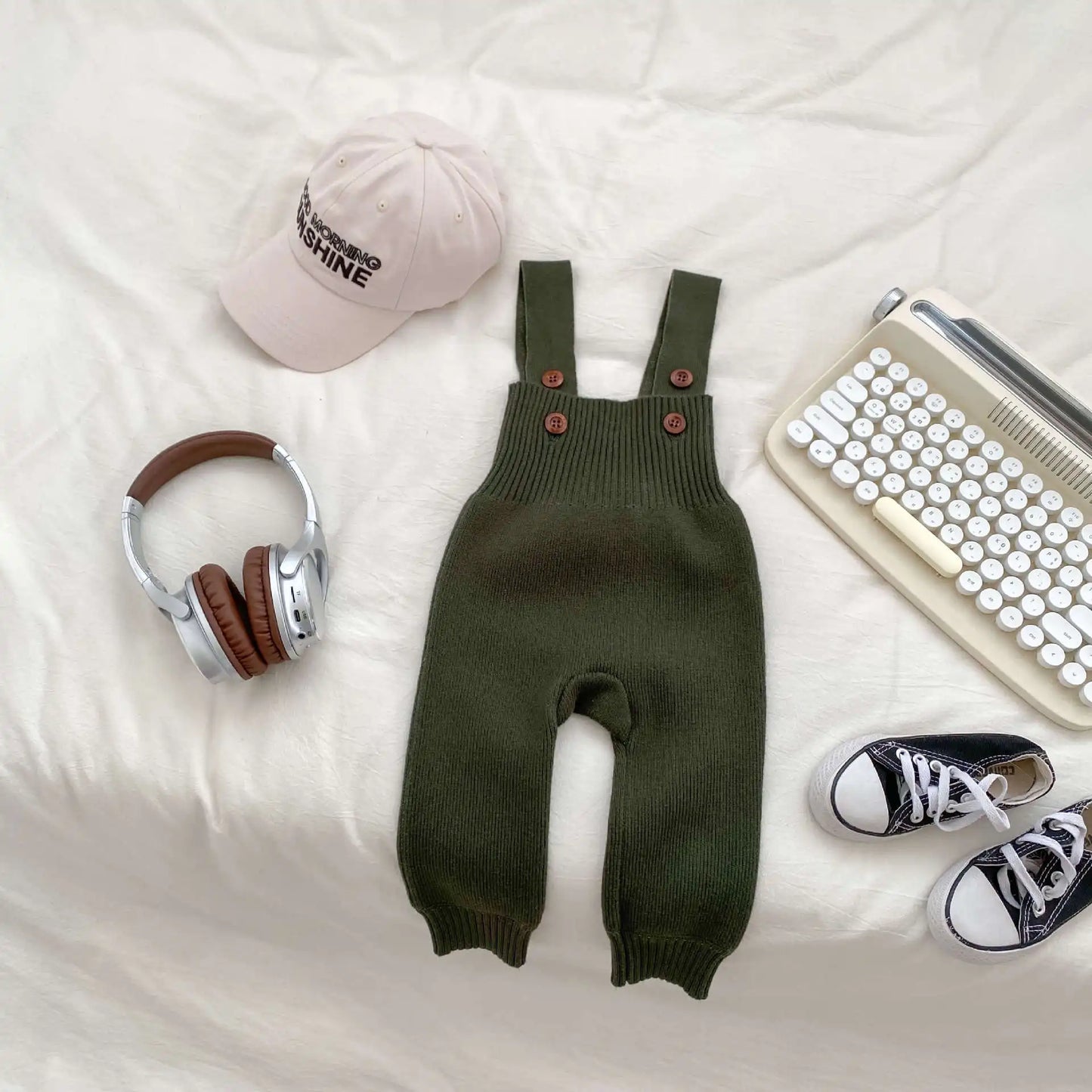 Bow Knit Sweater+Bell-Bottoms Suit 2Pcs Infant Girls Knit Tracksuits